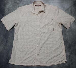 Simms Shirt Mens Large Plaid Short Sleeve Button Front Fishing Casual